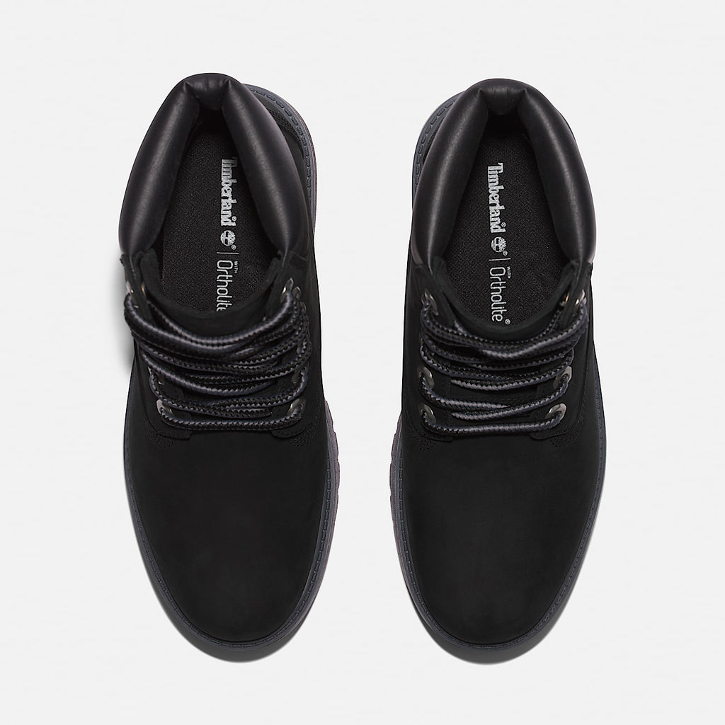 TIMBERLAND WOMEN'S 9.5 HERITAGE PLATFORM 6-INCH WATERPROOF BOOT BLACK NUBUCK NIB