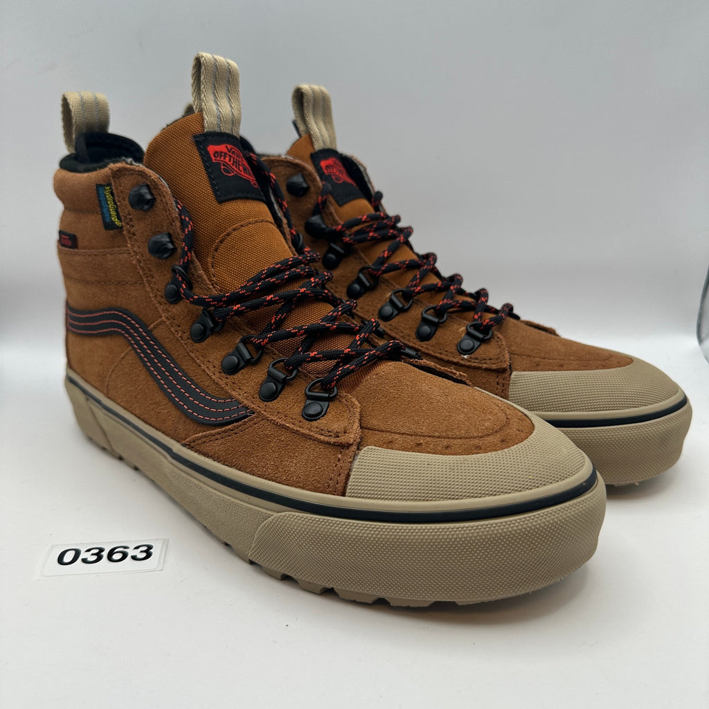 VANS Men's 8.5 MTE Sk8 Hi Primaloft Sneaker Boot Suede Brown