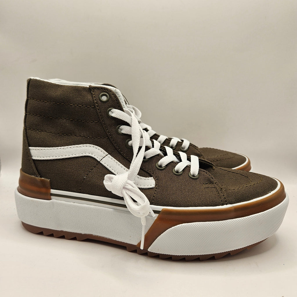 VANS M7.5/W9 SK8 HI TAPERED STACKFORM SNEAKERS DARK OLIVE GREEN NWOB