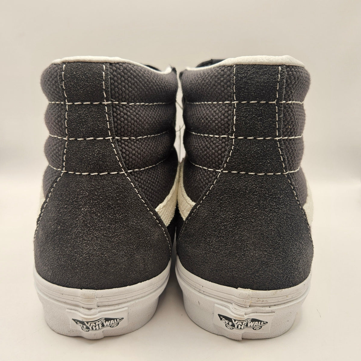 VANS MEN'S 8 GRAY TEXTURED ASPHALT SK8 HI NWOB HIGH TOP SNEAKER