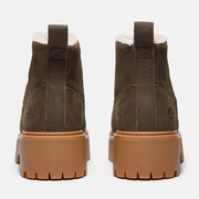 TIMBERLAND WOMEN'S 6.5 STONE STREET MID WARM LINED BOOT DK BROWN FULL GRAIN NIB