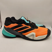 ADIDAS MEN'S 8.5 BARRICADE 14 TENNIS BLACK ORANGE TENNIS SHOES JR1742 NWOB