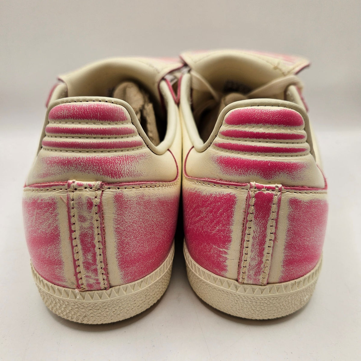 ADIDAS WOMEN'S 8.5 ORIGINALS SAMBA LT DISTRESSED PACK PINK CREAM WHITE JR5998