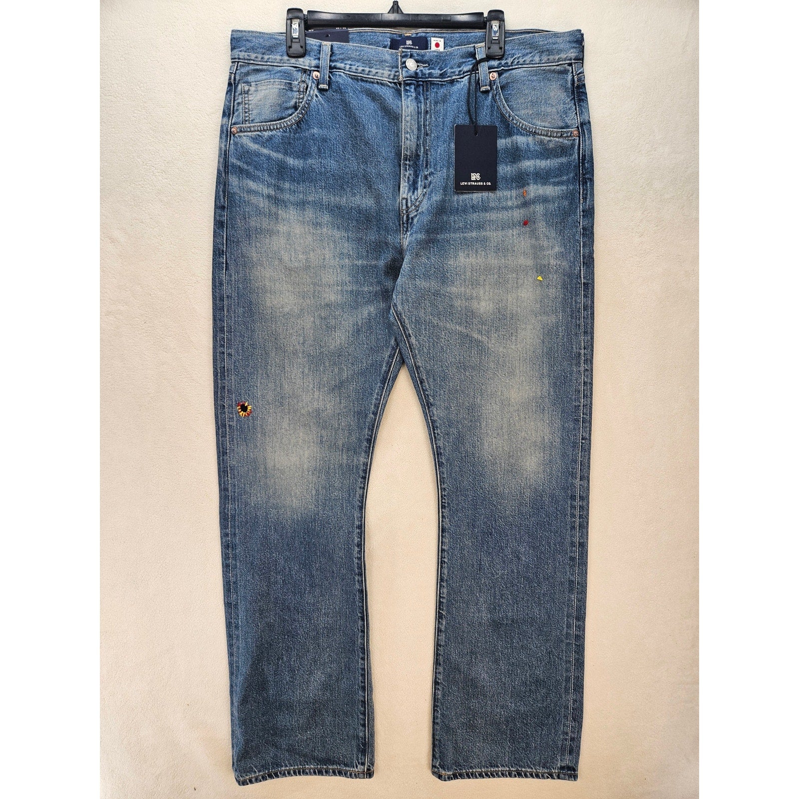 LEVIS WOMEN'S 34X32 JAPANESE MADE SELVEDGE PLANK STRAIGHT FIT NWT