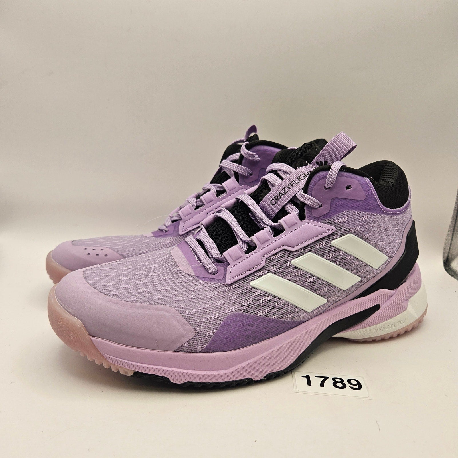 ADIDAS CRAZYFLIGHT 6 MID WOMEN'S 7.5 INDOOR VOLLEYBALL SHOES PURPLE HP7031 NWOB