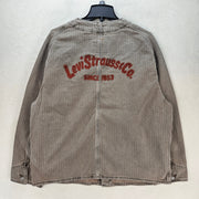 LEVI'S MENS LARGE UNION ENGINEER CARDIGAN UNIFORM BADGE TAN NWT