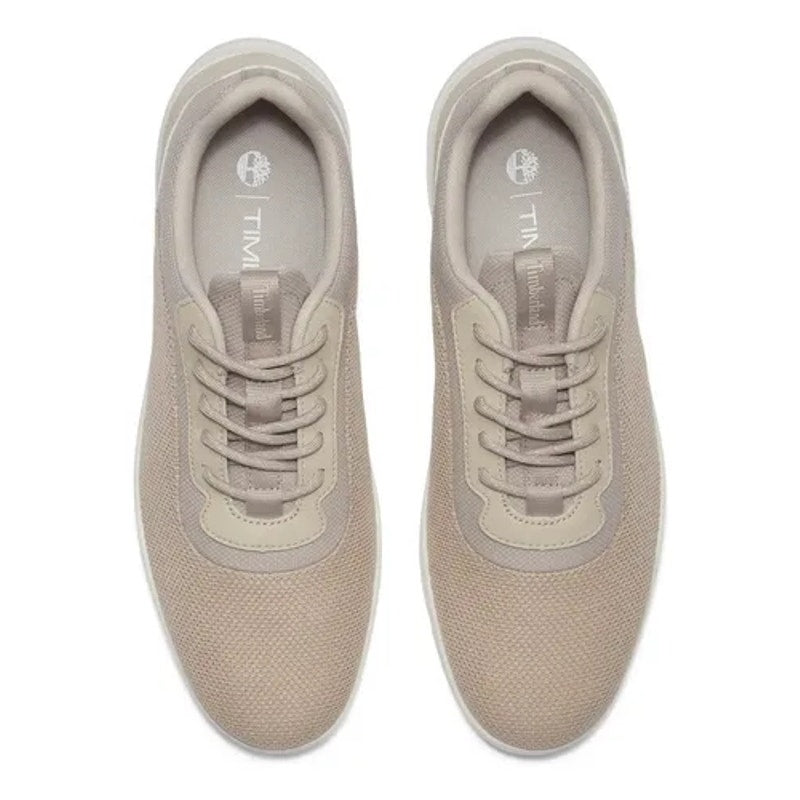 TIMBERLAND MEN'S 8.5 PARKER STREET LOW LACE UP SNEAKER LT TAUPE KNIT NIB