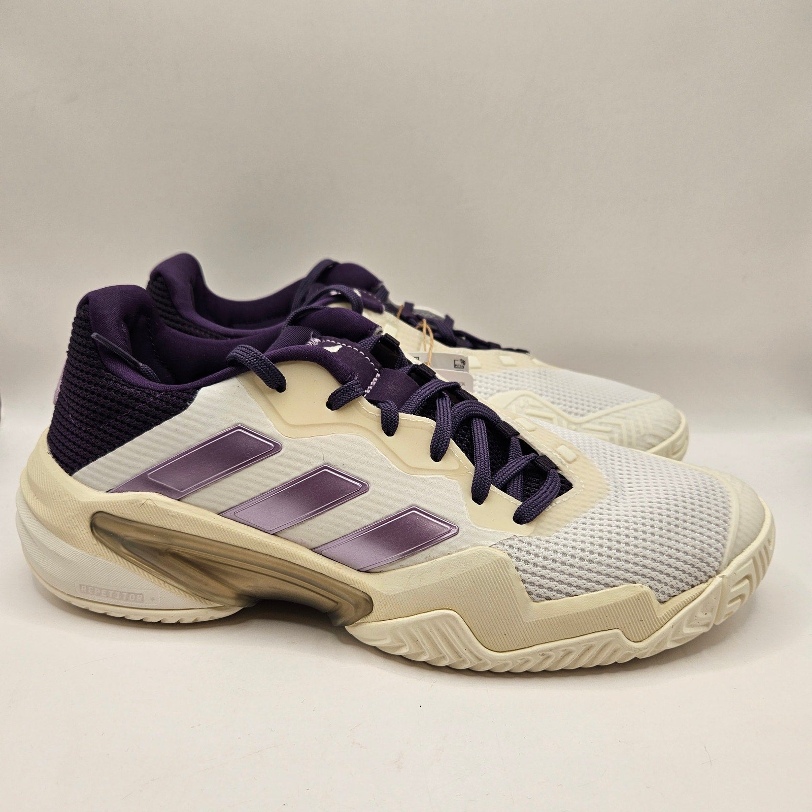 ADIDAS WOMEN'S 8 BARRICADE 13 TENNIS SHOES WHITE PLUM JR7814 NWOB
