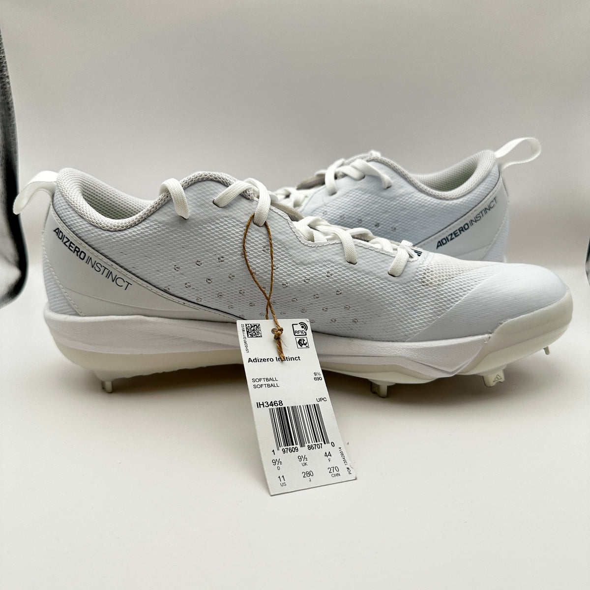 Adidas Womens Size 11 Softball Shoes Adizero Instinct IH3468 White/Blue
