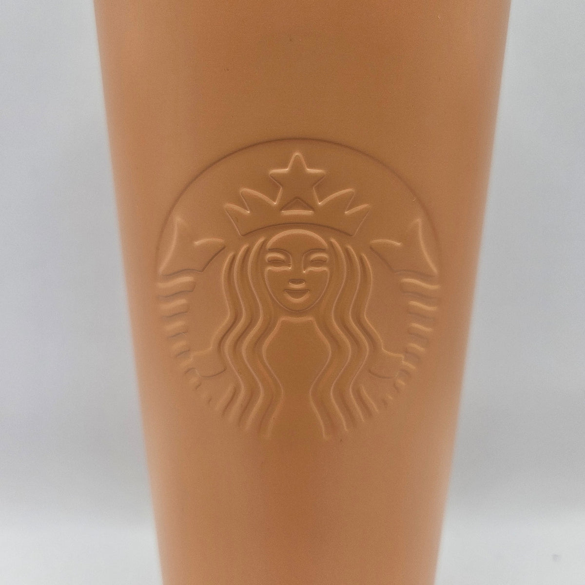 STARBUCKS 24oz MATTE PEACH ORANGE HIBISCUS LID TUMBLER NWT