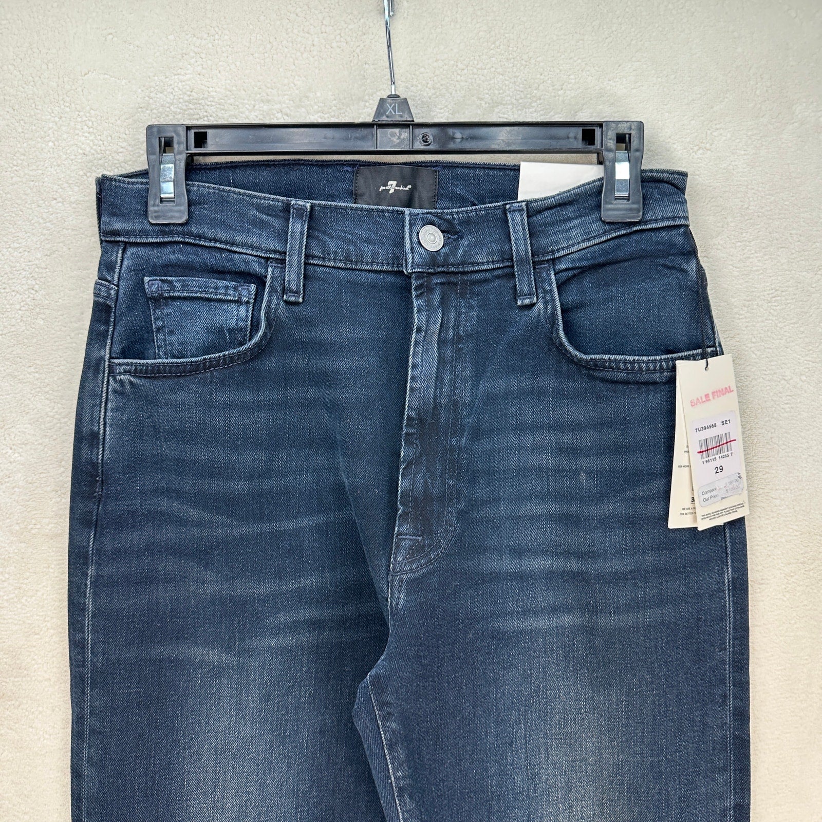 7 FOR ALL MANKIND WOMEN'S 31 EASY SLIM SUNBEAM BLUE 7U394568 NWT $228
