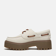 TIMBERLAND WOMEN'S 8.5 STONE STREET BOAT SHOE NATURAL NUBUCK TB0A2GVFEX4