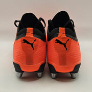 PUMA MEN'S 10 AVANT PRO RUGBY CLEATS BLACK RED LEATHER METAL STUDS 106714-05