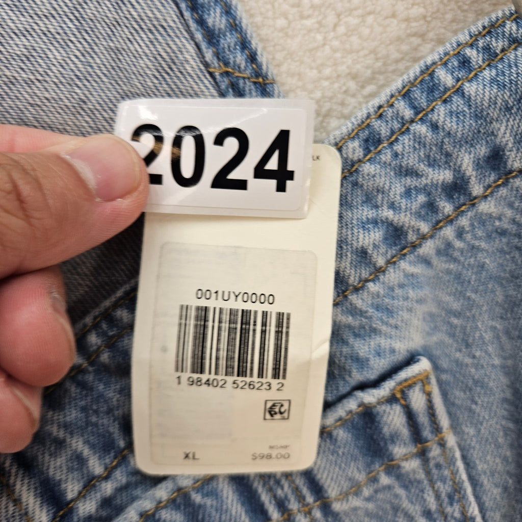 LEVI'S WOMEN'S XL PREMIUM LIGHT WASH UTILITY SHORTALLS NWT