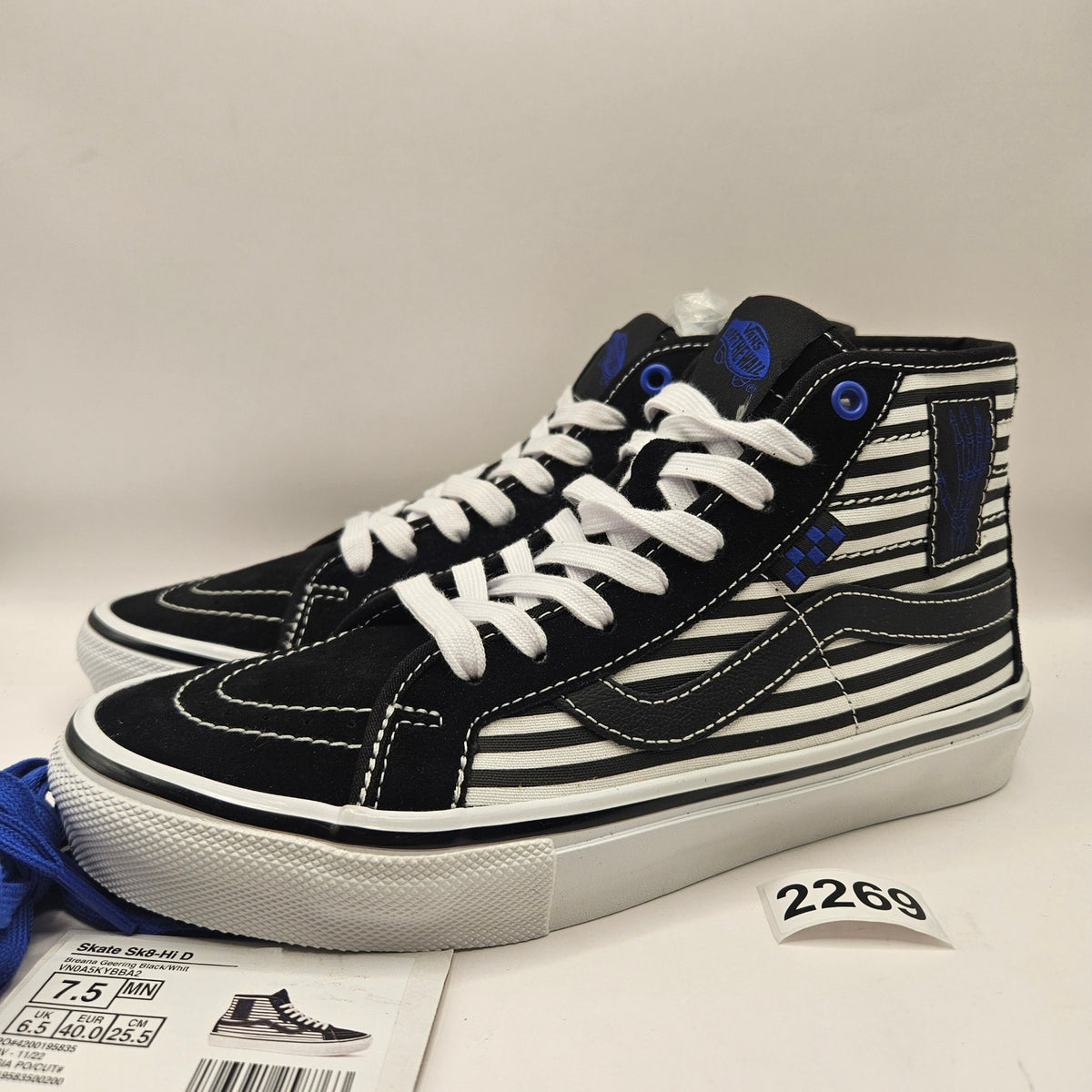 VANS x BREANA GEERING MEN'S 7.5 SKATE SK8-Hi DECON BLACK HI TOP SNEAKER NWOB