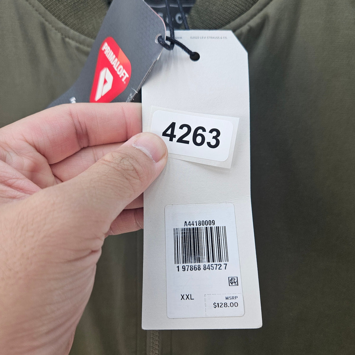 LEVI'S MEN'S XXL FILBERT FLIGHT JACKET OLIVE NIGHT GREEN A44180009 RELAXED FIT