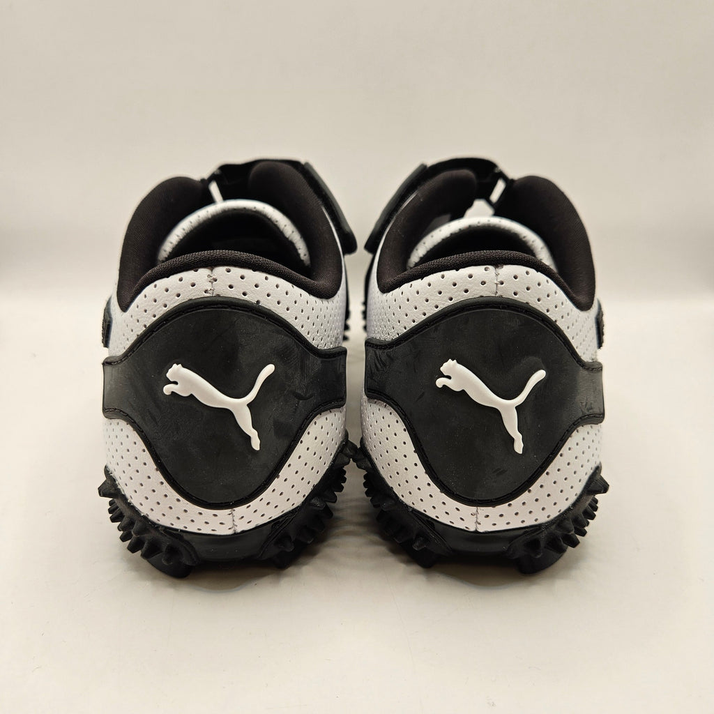 PUMA MOSTRO MEN'S 8 PERFORATED LEATHER PACK SNEAKERS WHITE BLACK 397331-01