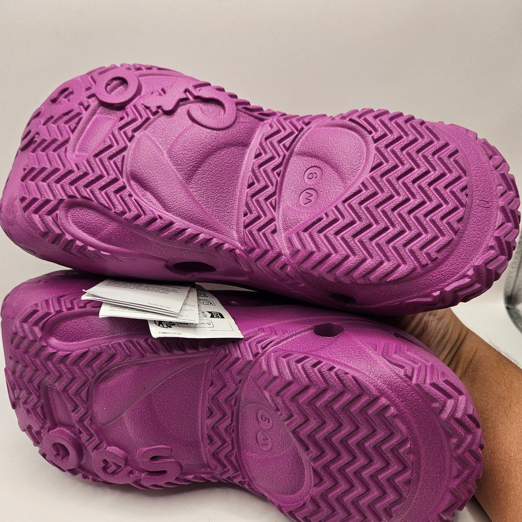 CROCS WOMEN'S 9 CAGED CLOG GRAPEBERRY SLIP ON PLATFORM SHOE 211141-5BV NWT