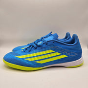 ADIDAS MEN'S 8 F50 LEAGUE INDOOR SOCCER SHOES BLUE NEON YELLOW NWOB JR8973