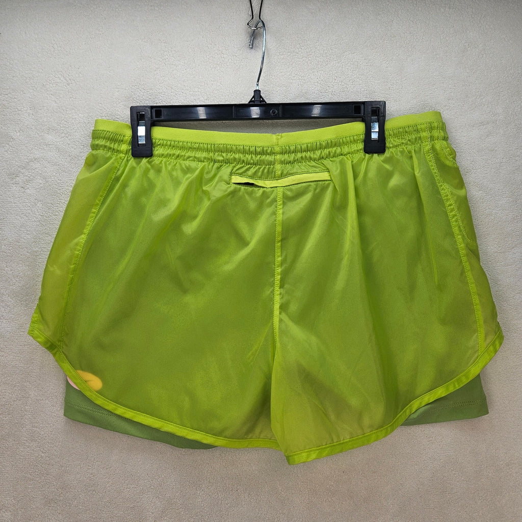 NIKE WOMEN'S LARGE ICON CLASH TEMPO LUXE RUNNING SHORTS GREEN DM7739-321 NWT