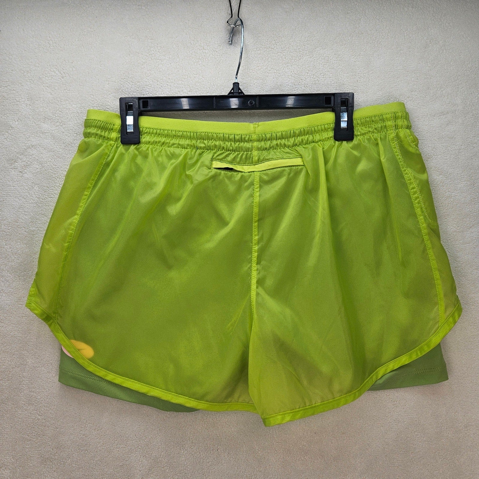 NIKE WOMEN'S LARGE ICON CLASH TEMPO LUXE RUNNING SHORTS GREEN DM7739-321 NWT