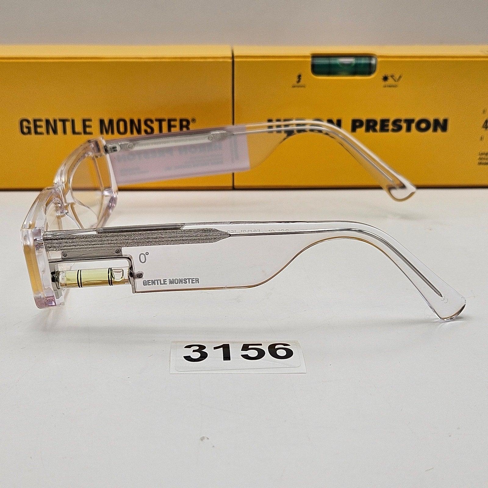 HERON PRESTON X GENTLE MONSTER LEVEL 0 CLEAR BUBBLE LEVEL GLASSES RARE NIB
