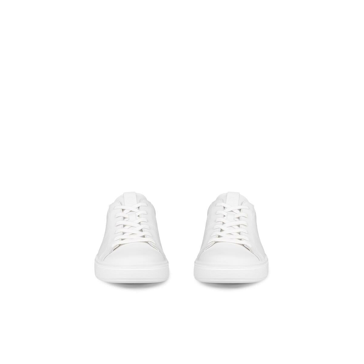 ECCO MEN'S 47 STREET TRAY TRIPLE WHITE CASUAL LEATHER SNEAKER 50474411007 NIB