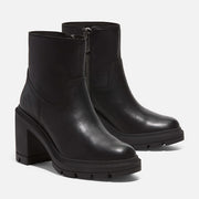TIMBERLAND WOMEN'S 10 ALLINGTON HEIGHTS MID ZIP BOOT BLACK FULL GRAIN NIB