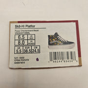 VANS M6.5/W8 SK8 HI PLATFORM POPPY CHECKERBOARD BLACK NWOB
