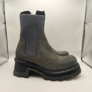 DR MARTENS WOMEN'S 9 CORRAN CHELSEA BOOTS PLATFORM SOFT SUEDE CHUNKY QUAD NWOB