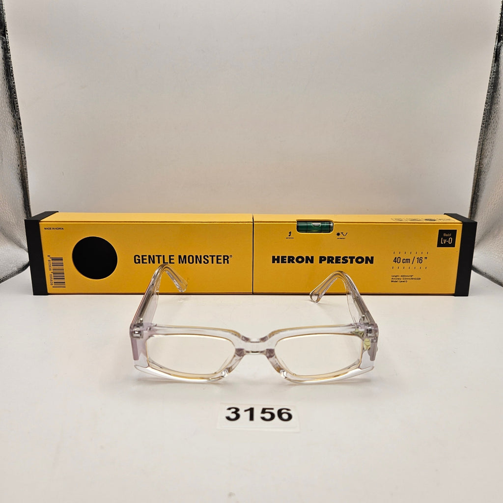 HERON PRESTON X GENTLE MONSTER LEVEL 0 CLEAR BUBBLE LEVEL GLASSES RARE NIB