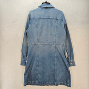 LEVI'S WOMEN'S L FLYNN WESTERN DRESS NWT MEDIUM WASH A LINE