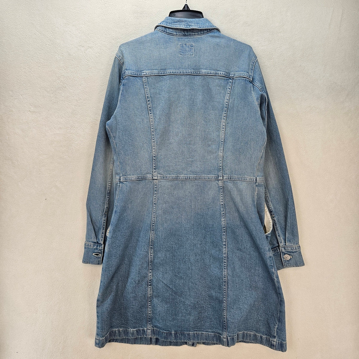 LEVI'S WOMEN'S L FLYNN WESTERN DRESS NWT MEDIUM WASH A LINE