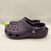 CROCS WOMEN'S 5 CLASSIC CLOG DEEP PURPLE SLIP ON COMFORT SHOES NWT