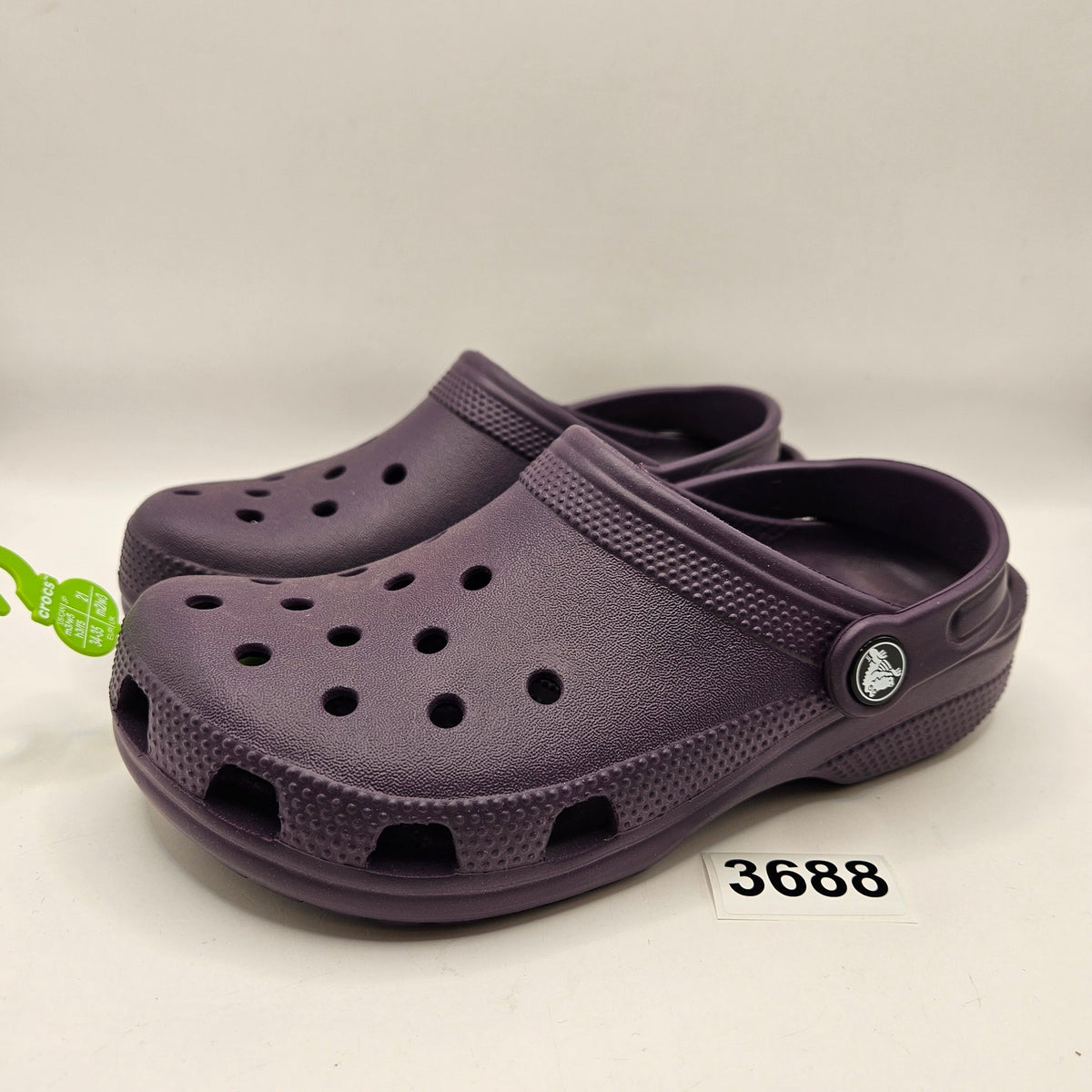 CROCS WOMEN'S 5 CLASSIC CLOG DEEP PURPLE SLIP ON COMFORT SHOES NWT