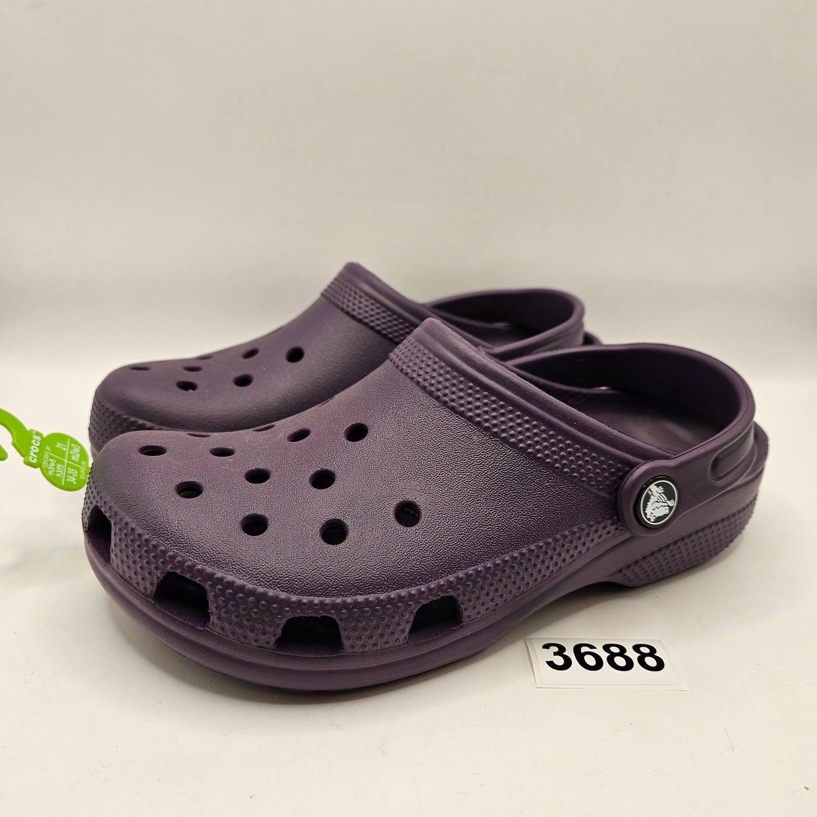 CROCS WOMEN'S 5 CLASSIC CLOG DEEP PURPLE SLIP ON COMFORT SHOES NWT