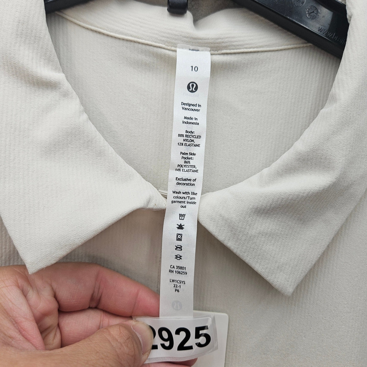 LULULEMON WOMEN'S 10 STRETCH RIB POCKETED ROMPER WHITE RARE NWT