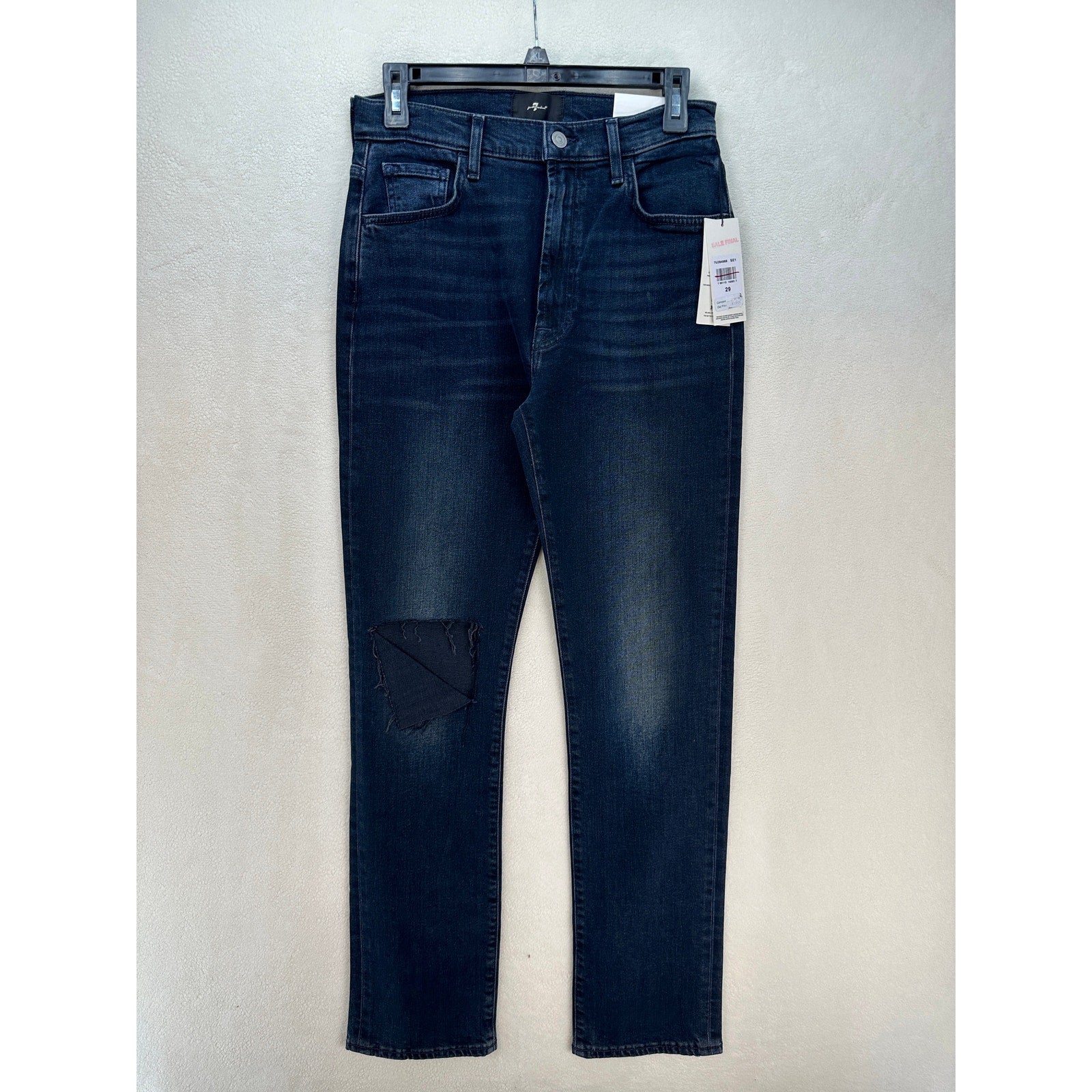 7 FOR ALL MANKIND WOMEN'S 31 EASY SLIM SUNBEAM BLUE 7U394568 NWT $228