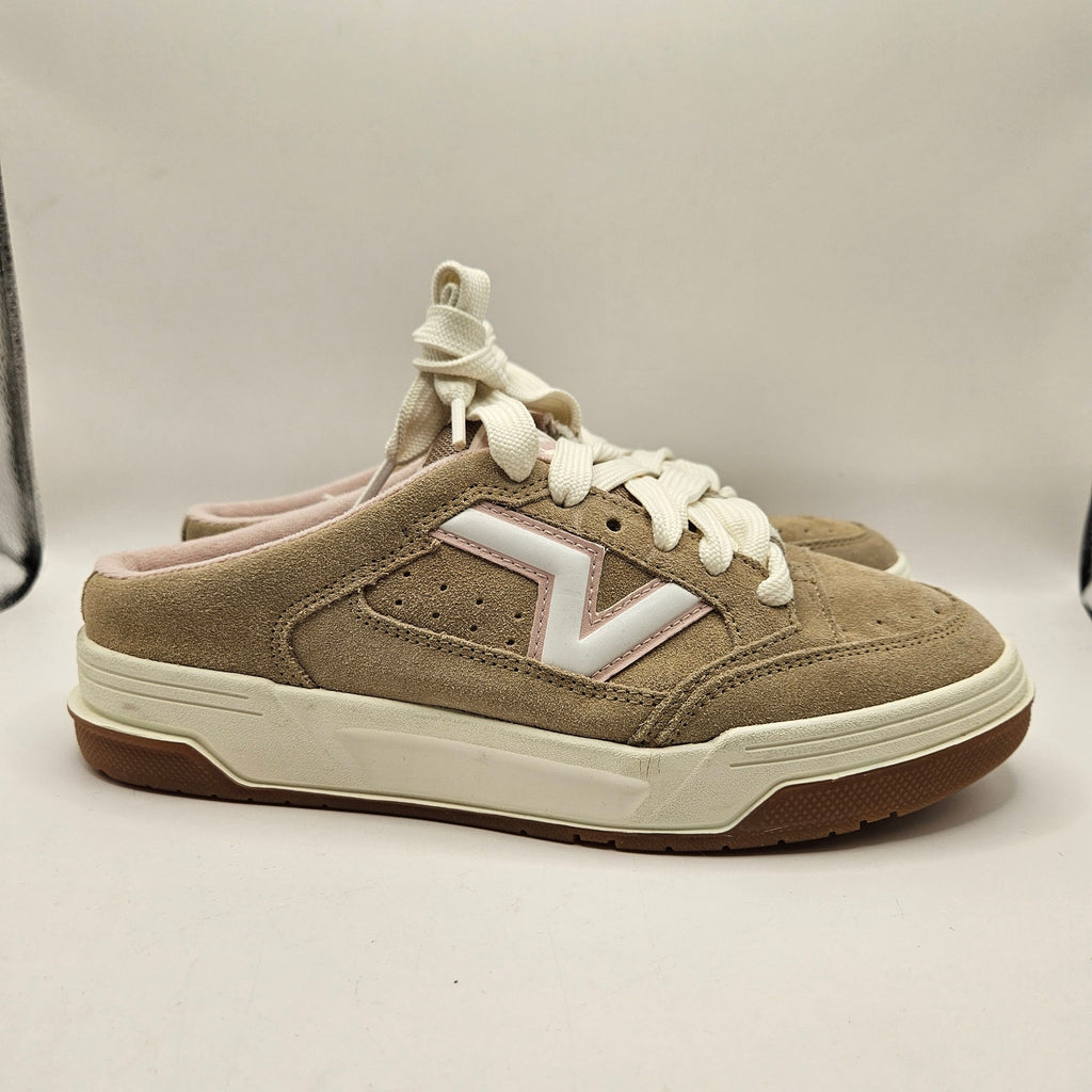 VANS WOMEN'S 9 UPLAND MULE POP PINK SUEDE SLIP ON SHOE NWOB