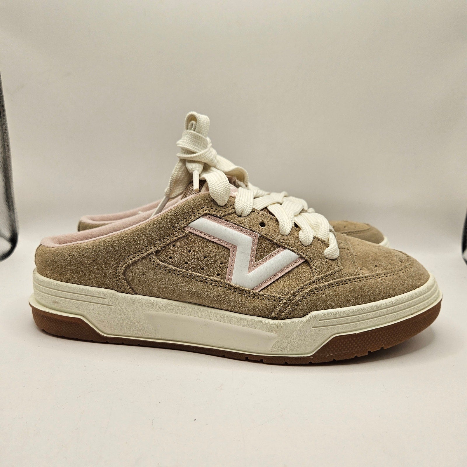 VANS WOMEN'S 9 UPLAND MULE POP PINK SUEDE SLIP ON SHOE NWOB