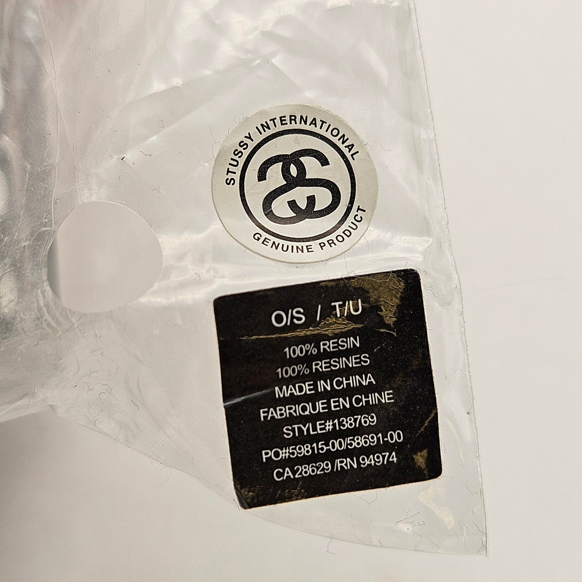 STUSSY DICE SET BLACK ACRYLIC DISPLAY CASE 5 LOGO DICE STYLE 138769 RARE