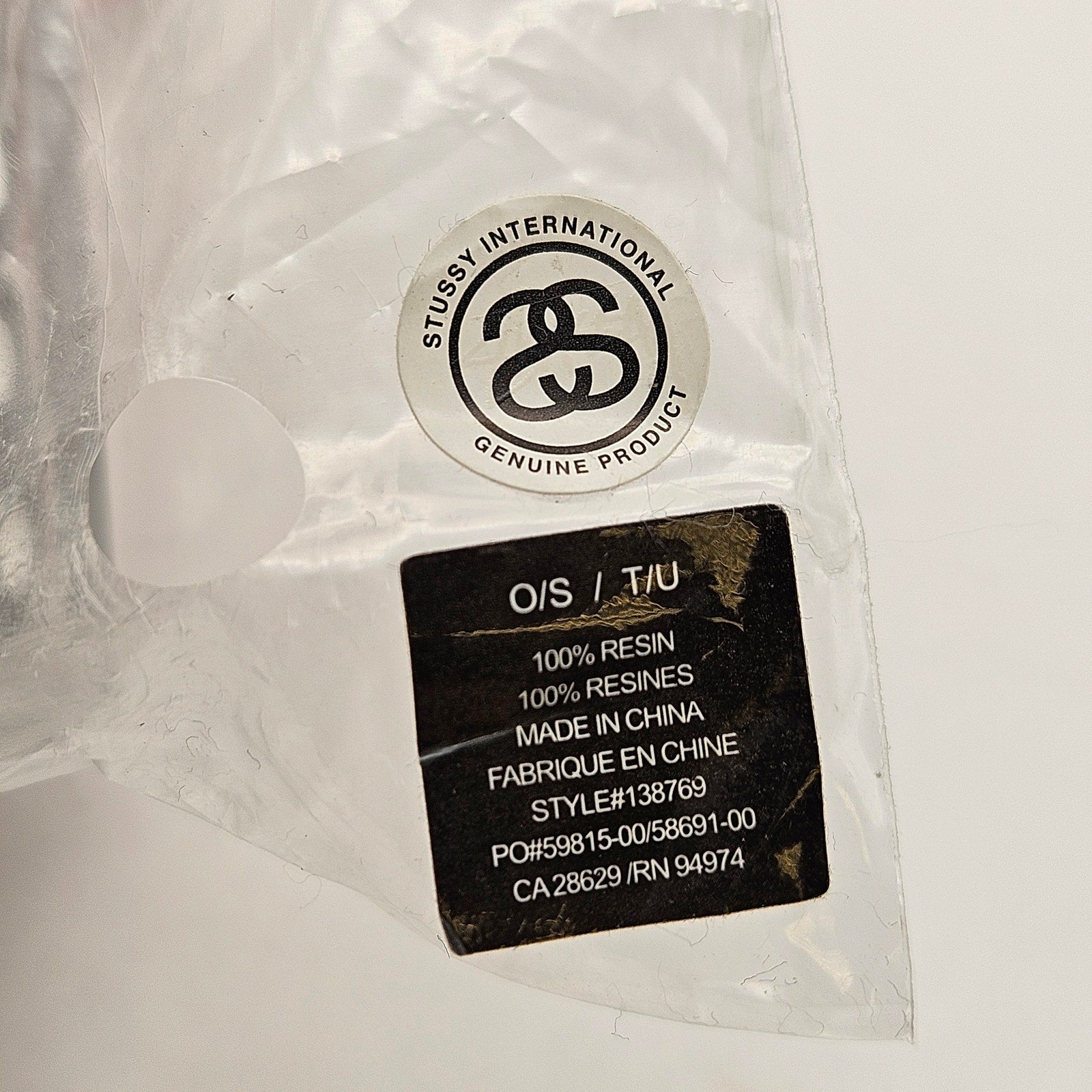 STUSSY DICE SET BLACK ACRYLIC DISPLAY CASE 5 LOGO DICE STYLE 138769 RARE