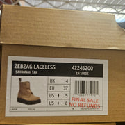 DR MARTENS WOMEN'S 6 ZEBZAG LACELESS SAVANNAH TAN EH SUEDE 42246200