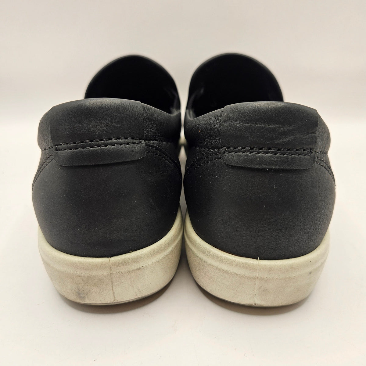 ECCO WOMEN'S EURO 37 SOFT 7 WOVEN FRONT SLIP ON BLACK LIGHTWEIGHT SNEAKER