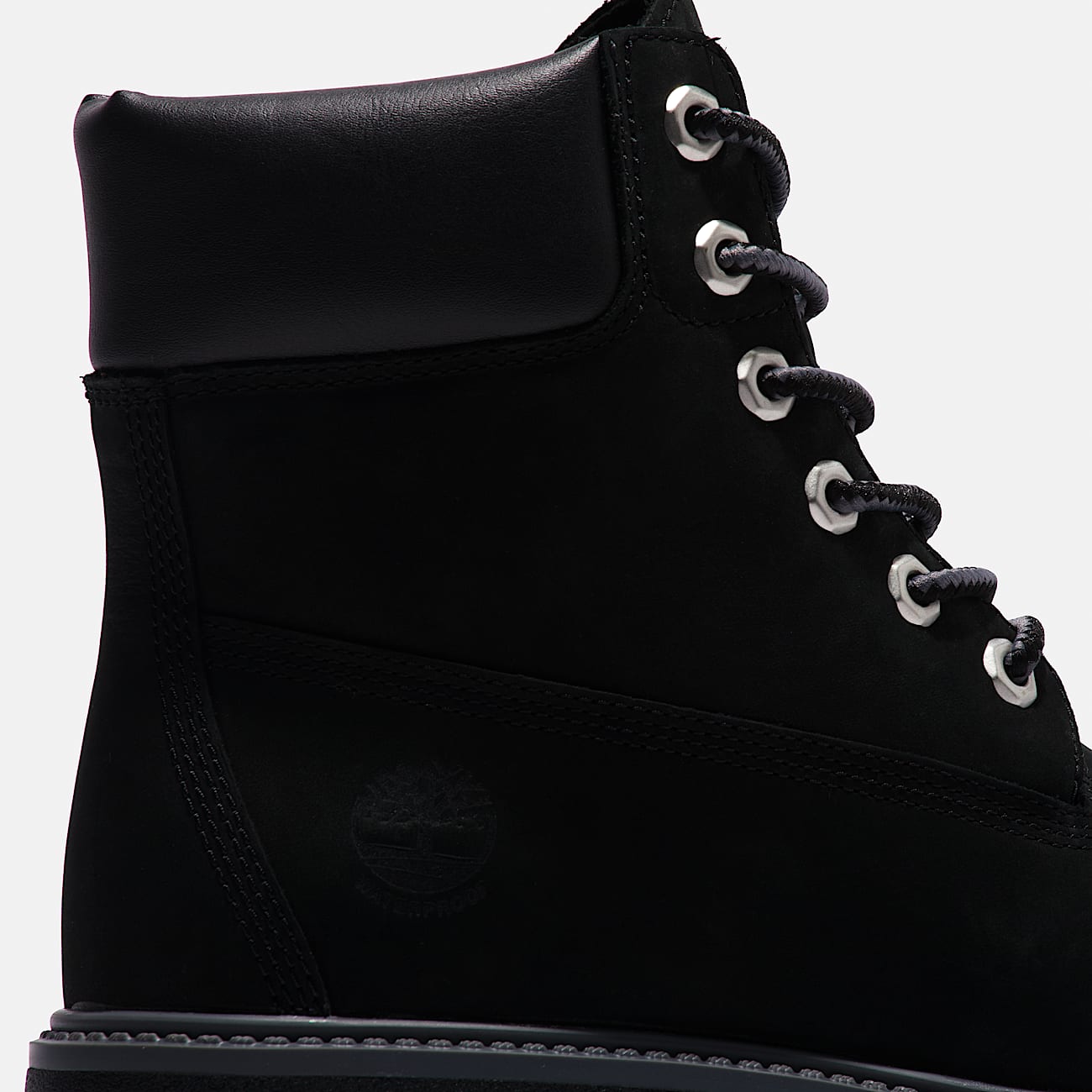 TIMBERLAND WOMEN'S 9.5 HERITAGE PLATFORM 6-INCH WATERPROOF BOOT BLACK NUBUCK NIB