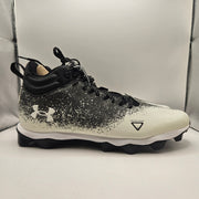 UNDER ARMOUR MEN'S 16 SPOTLIGHT FRANCHISE 2.0 FOOTBALL CLEATS NWOB BLACK WHITE