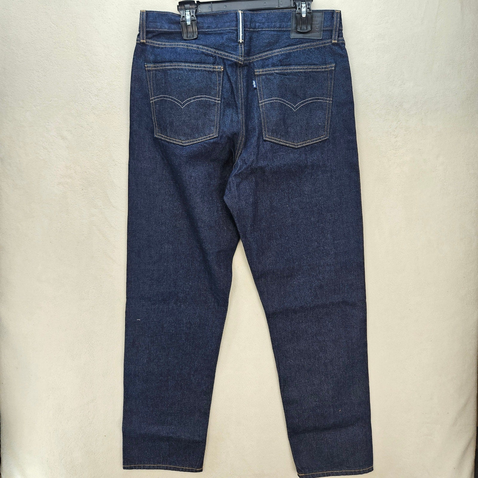 LEVI'S JAPANESE FABRIC WOMEN'S 32X30 BLUE TAB COLUMN JEANS NWT MOJ DARK WASH