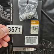 HARLEY DAVIDSON WOMEN'S LARGE CAFE RACER MODULAR LEATHER JACKET BLK 98019-23VW