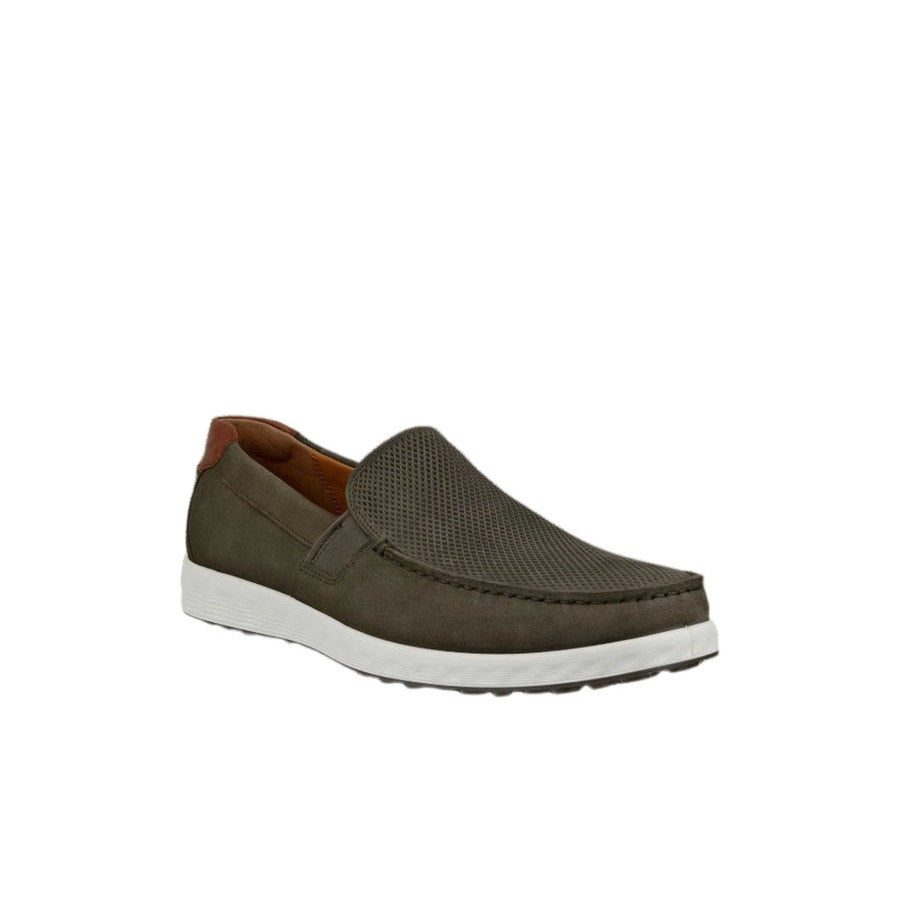ECCO MEN'S 46 S LITE MOC SLIP ON LOAFERS TARMAC LEATHER NIB 12-12.5