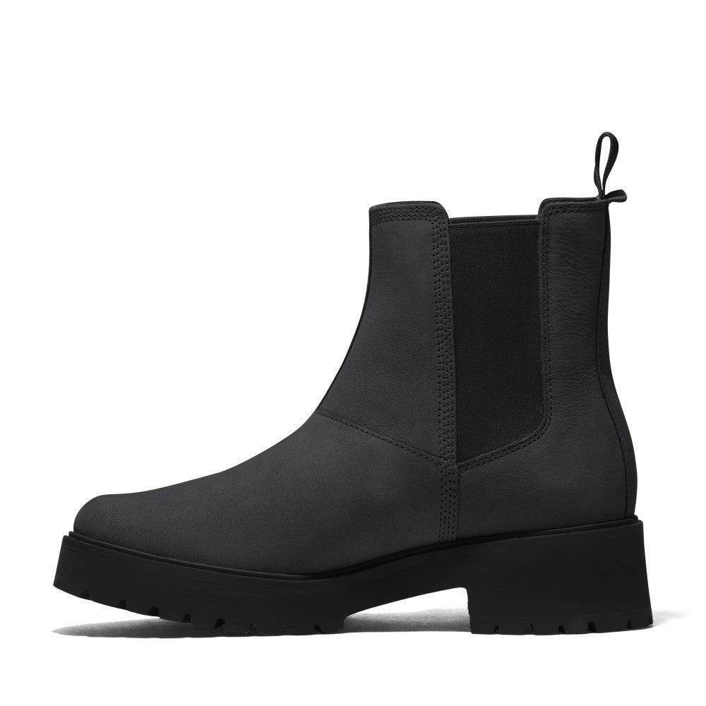 TIMBERLAND WOMEN'S 8.5 CARNABY COOL MID CHELSEA BOOT JET BLACK NIB
